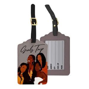 Vegan Leather Statement Luggage Tag Set | Girls Trip
